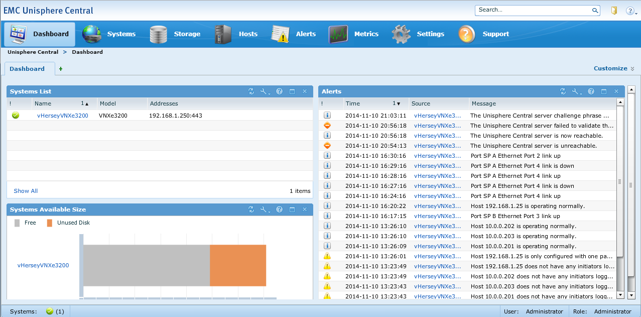 VNXe3200 and Unisphere Central vHersey VCDX Two to the Seventh