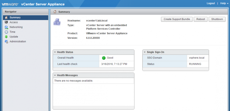 Updating VCSA to 6.0U2 using the Appliance Management UI – vHersey ...